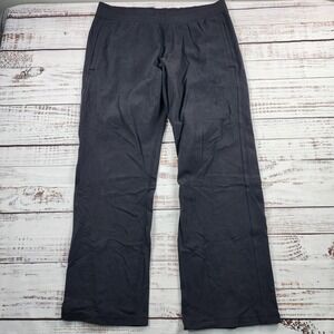 Lululemon Still Pant Women's Estimated 12 Black Wide Leg Luon Yoga Drawstring